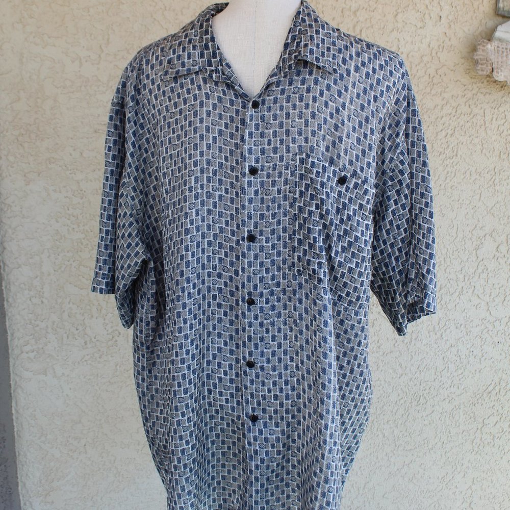 Men's Button Down Silk Shirt